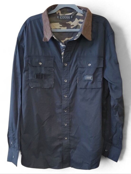 COOGI Australia Other - COOGI Australia Tactical Long Sleeve Button Up Utility Shirt In Black Size 3X